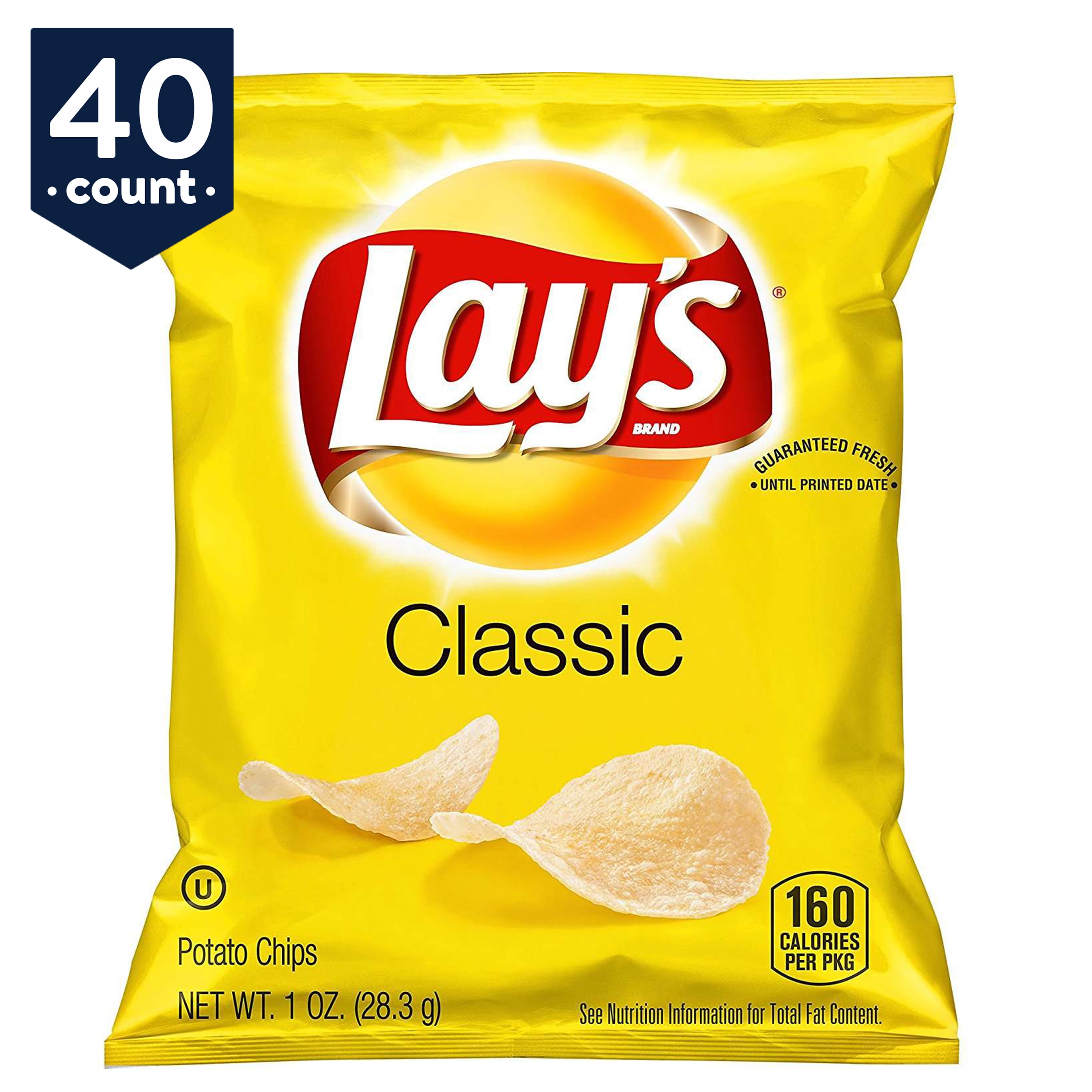 Lay S Potato Chips Classic 1 Oz Bags 40 Count Walmart Com Walmart Com