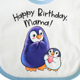 thumbnail image 4 of Inktastic Happy Birthday, Mama Cute Penguins Boys or Girls Baby Bib, 4 of 4