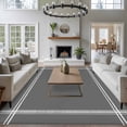 thumbnail image 4 of Pure Dark Grey Area Rug 6x9 FT, Non Slip Living Room Throw Carpet, Simple Solid Color Washable Soft Large Floor Carpet Non-Shedding Rug for Bedroom Dining Room Play Room, 4 of 9