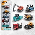 thumbnail image 1 of 5-piece Set 1:64 Alloy Engineering Vehicle Model Excavator Mixer Forklift Truck Educational Model Toys, 1 of 8
