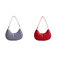 thumbnail image 1 of Bolso Cuero PU Con Forma Media Sólido para Mujer Mano () Púrpura, 1 of 8