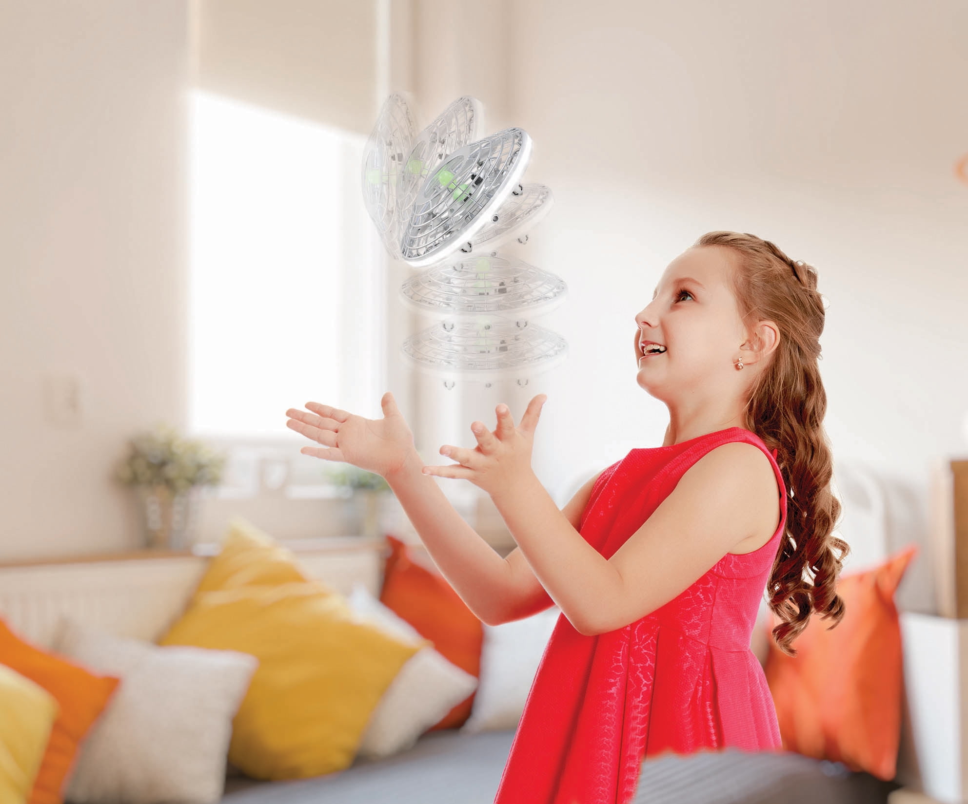 Hover Star Motion Controlled UFO Alien Encounter Silver Drone for Kids Ages 6+