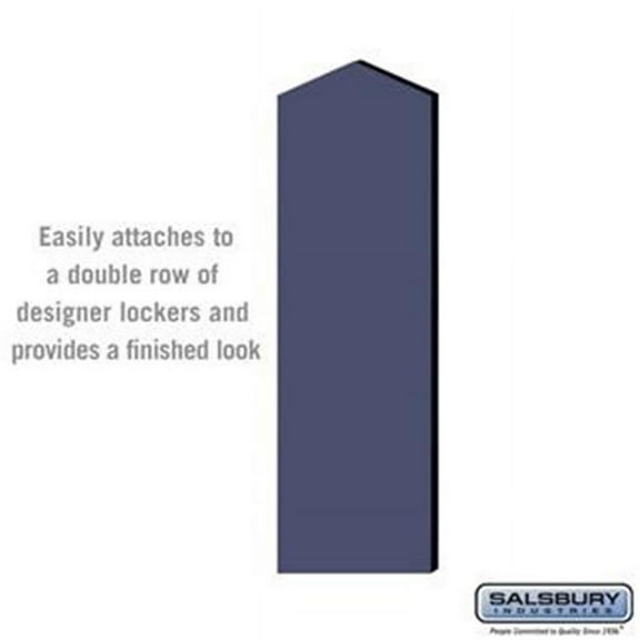SalsburyIndustries 33304DE-BLU 5 ft. High - 18 in. Deep Designer Wood Locker Double End Side Panel - Blue