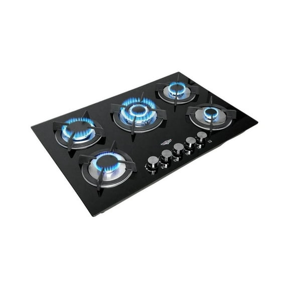 Parrilla Gas 5 Quemdores Empotrable Vidrio Templado Gutstark Home Vidrio Templado Cocina