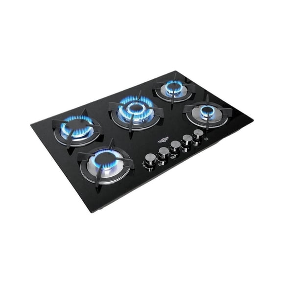Parrilla Gas 5 Quemdores Empotrable Vidrio Templado Gutstark Home Vidrio Templado Cocina