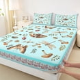 thumbnail image 3 of Homewish 4-Piece Animal Dragonfly Moth Ladybug Botanical Mushroom Chic Floral Flowers Queen Sheet Set for All Ages, Super Cozy Room Decor, 3 of 7