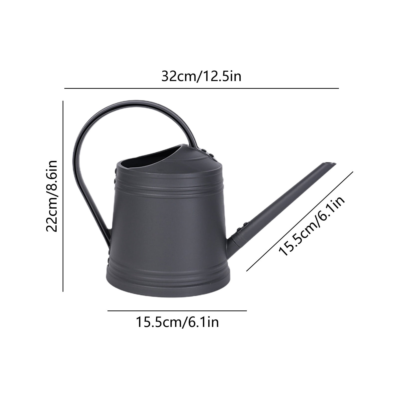 1.8L Watering Can, Long Spout Watering Pot for Indoor/Outdoor Plants, Lightweight Plastic Watering Can for Succulents, Flowers, Garden Irrigation Tool for Home Use