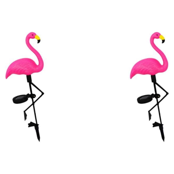 Injueey Waterproof Flamingo Garden Light Lawn Backyard Powered Landscape Solar Light Tipo 1 2Conjunto
