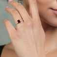 thumbnail image 4 of Gem Stone King 1.94 Ct Red Garnet 925 Silver and 10K Yellow Gold Lab Grown Diamond Engagement Ring, 4 of 4