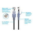thumbnail image 3 of Monoprice 10-Pack SlimRun Cat6A Ethernet Network Patch Cable 5ft Black 15157, 3 of 6
