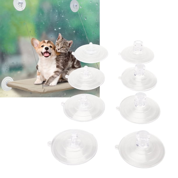 Tazas de Succió de la Cama de Gato, Copa de Succió de Reemplazo de Hamaca de Ventana de Gato Fácil de Instalar 8pcs Redondas Resistentes para Vidrio para Gatos
