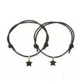 thumbnail image 5 of GKNET 2 PCS/Set Couple Bracelets Black White Rope Star Bracelet Fashion Bracelets WY4-02, 5 of 9