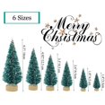 thumbnail image 6 of Dalrosia 55PCS Mini Artificial Christmas Trees Plastic Sisal Trees Bottle Brush Trees Snow Frost Ornaments with Wood Base for Christmas Home Party Table Top Decor Winter Craft, 6 of 7