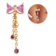 thumbnail image 5 of 316L de material acero Inoxidable 14G De Cristal Lindo Bowtie Borla Cuelga Del Del Vientre Del Yinane Anillo de vientre de acero inoxidable, 5 of 7