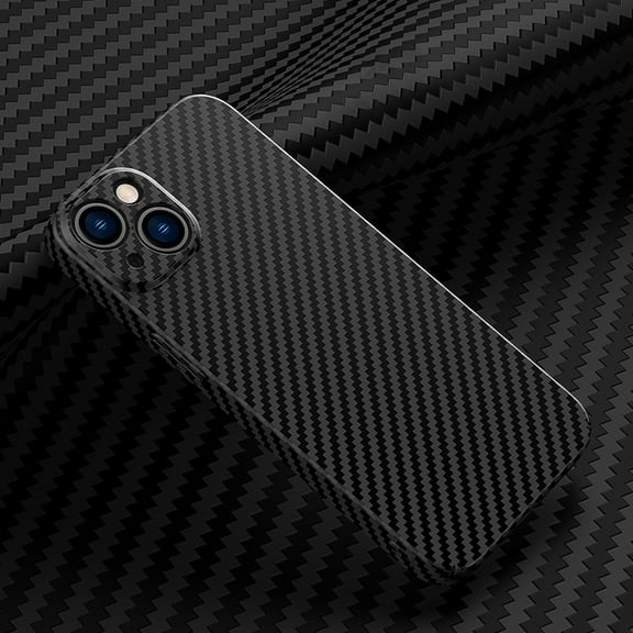 SaniMore for iPhone 15 Pro 6.1" 2023 Case, Slim Case Carbon Fiber Support Wireless Charging Shockproof Anti-drop Lens All-inclusive Heavy Duty Protective Anti-fingerprint Magnetic Cover, Black