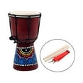 thumbnail image 3 of 4 Inch Professional African Djembe Drum Traditional Sound Decoration Folk World Portable Musical Instruments Kids Learners Gifts Random Pattern, 3 of 8