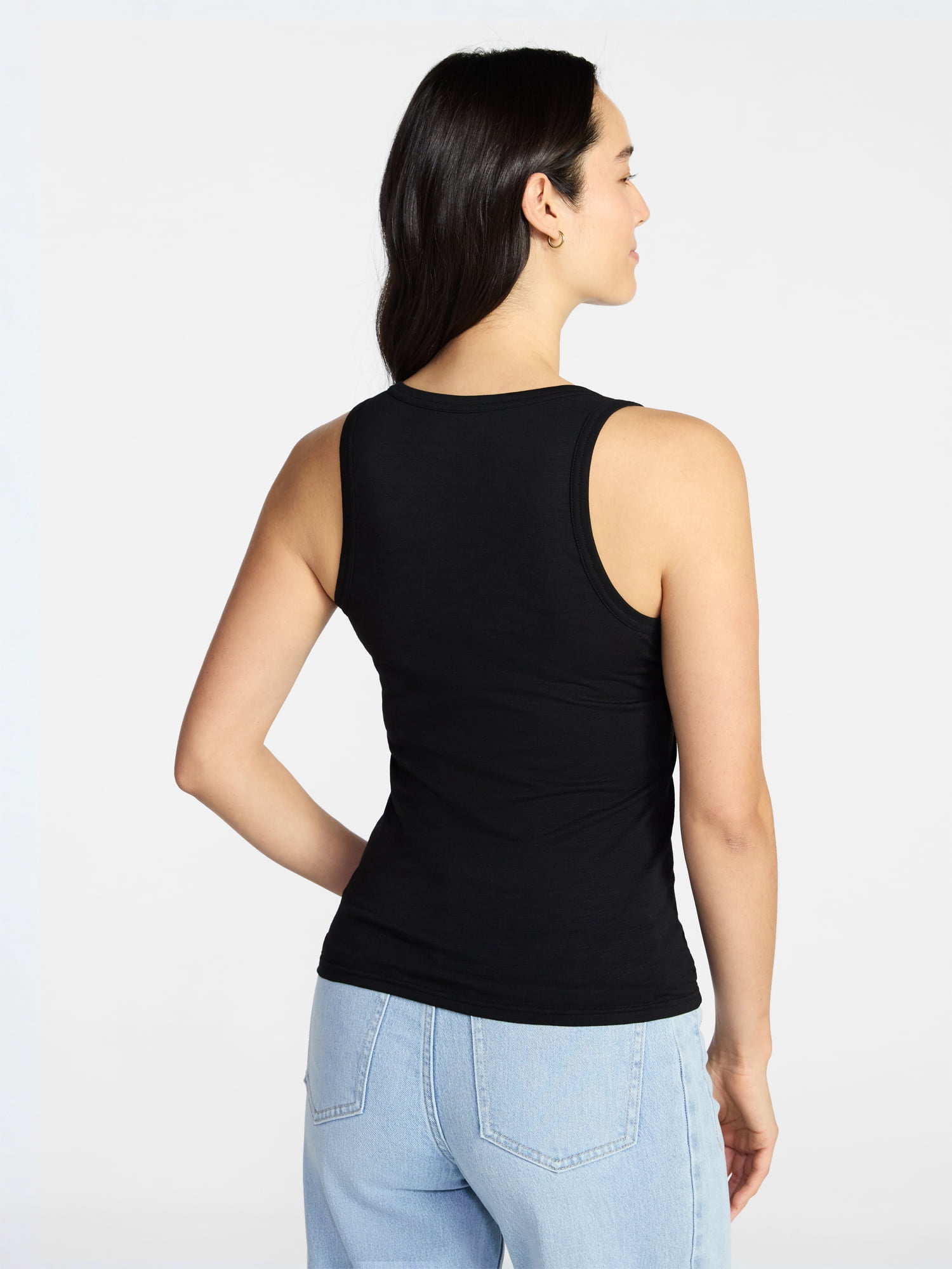 Time and Tru Women’s Slub Henley Tank Top, sizes XS-XXXL
