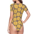 thumbnail image 4 of Naloa Sunflower Women's Short-Sleeved Onesie, One-Piece Swimsuit for Parties, dates, clubs - X-Large, 4 of 9