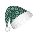 thumbnail image 2 of Balery Peacock'S Tail Pattern Santa Hat Christmas Hat Funny Christmas Hat Christmas Knitted Beanie Hat For Men Women Adult, 2 of 6