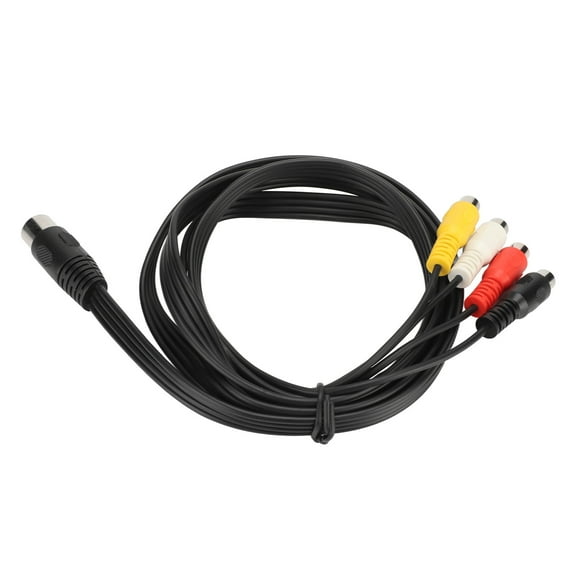 DEWIN 5 Pin Male Din to 4 RCA Female Cable Professional DIN 5 Pin to RCA Conversion Cord for CD Player VCR DVD Phono 4.9ft