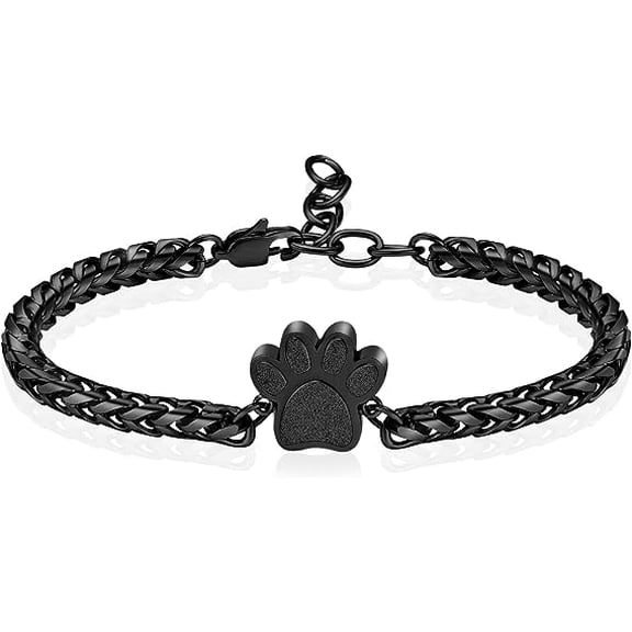 Pet Urn for Ashes Bracelet, Dog/Cat Paw Print Bracelets Cremation Jewelry for Ashes Paw Print Urn Bracelet Memorial Ash Keepsake Cremation Jewelry