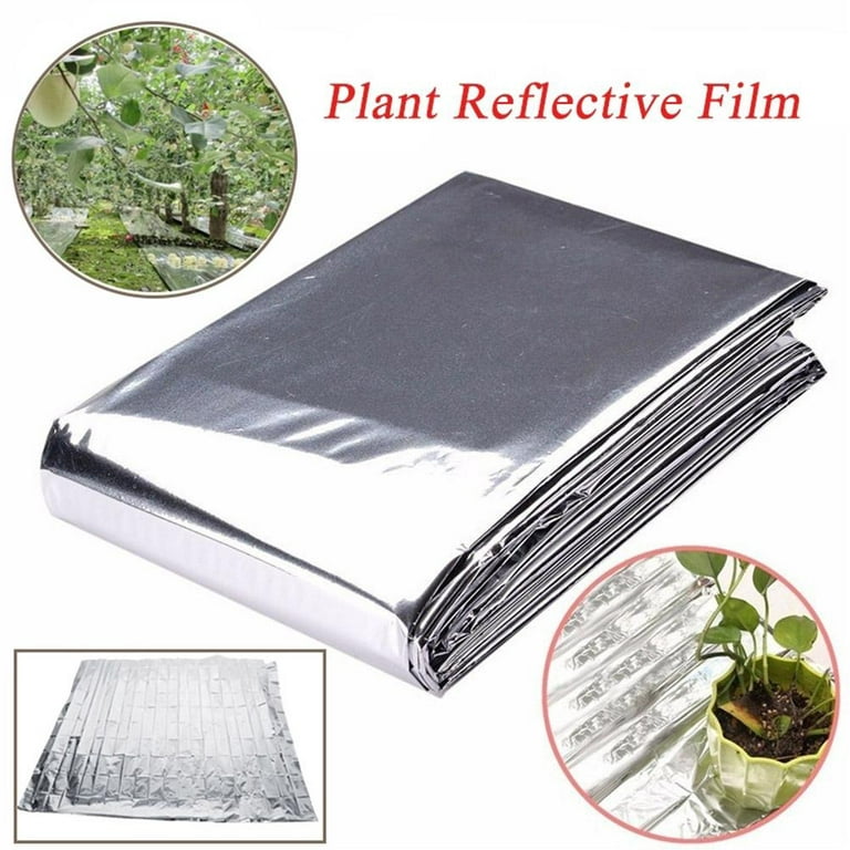6 Pack High Silver Reflective Mylar Film Garden Greenhouse Covering Foil Sheets Effectively Increase Plants Growth