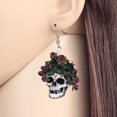thumbnail image 4 of Pendientes Calavera Hueso 4/3 Pares Acrílico Halloween para Mujeres Y Niñas Regalos Festivales, 4 of 8