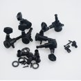 Wwomusic Black 6R Locking Tuning Pegs Keys Machine Set for Fender Strat