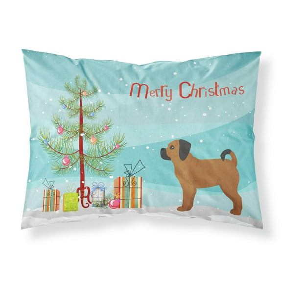 Puggle Christmas Tree Fabric Standard Pillowcase