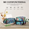 thumbnail image 7 of Colorful Peacock Tissue Box Cover Leather Square Rectangle Tissue Box Holder for Bathroom Living Room Desk Office Decor, 7 of 7