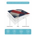 thumbnail image 5 of Quilts Twin Size Bedding Set, 4th of July Lightweight Quilted Comforter, Independence Day Patriotic Red Blue Stars Soft Reversible Bedspread Coverlet with Pillow Covers for All Season, 68" x 86", 5 of 7