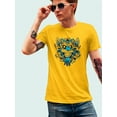 thumbnail image 2 of Blue Monster Street Design Men Gold T-Shirt, Male Medium, 2 of 4