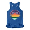 thumbnail image 4 of Wang6 Womens Oversized Loose Fit Tank Tops Causal Sleeveless Racerback Tshirts Summer Crew Neck Going out Tee Shirts Tops Blue XXXXL, 4 of 4