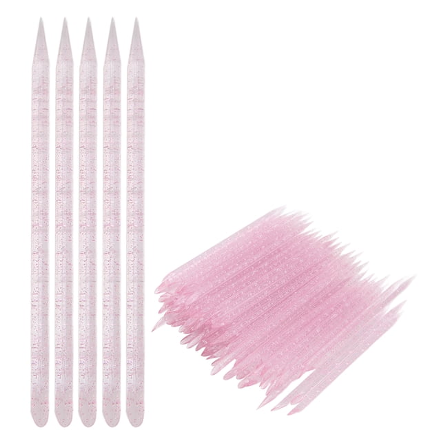 Poussoir à Cuticules Jetables, Bâtons de Soin des Ongles Pratiques et Colorés pour la Maison pour Salon de Manucure Rouge, Rose, Rose Rouge, Rouge Violacé