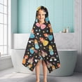thumbnail image 6 of Black Princess Castle Pattern Hooded Bath Towel，50"x30" for Ages 3 To 12 Kids, Quick Dry Lightweight Soft Microfiber Hood Beach Towel Cover Up for Kids, 6 of 7