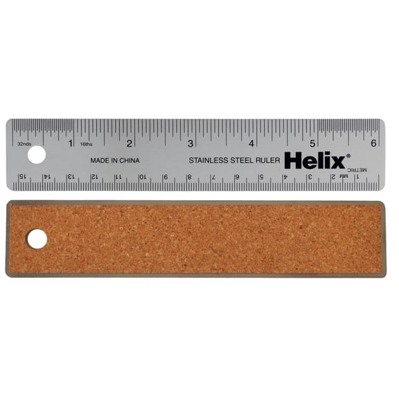 Helix Flexible Stainless Steel Ruler 6"