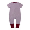 thumbnail image 5 of Plebaso Toddler Baby Girls Boys Romper Stripe Pattern Short Sleeve Double Zipper Jumpsuit Baby Clothes, 5 of 7