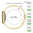 thumbnail image 4 of Correa de reloj WFEAGL, correas metálicas finas de 42 mm para Apple Watch, color dorado, 4 of 7