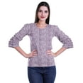 thumbnail image 1 of Moomaya Chemisiers Hauts pour Femmes Mode Robe à Manches Évasées Imprimée Vêtements Décontractés, 1 of 4