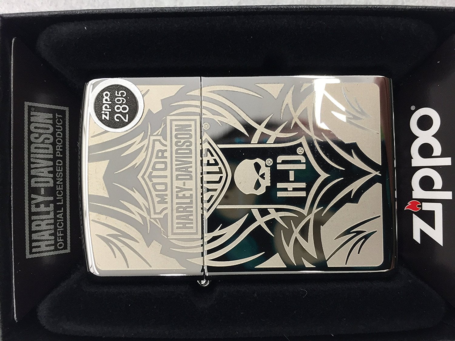 Zippo Harley Davidson High Polish Chrome Laser Engrave