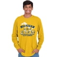 thumbnail image 5 of Michigan Is Great MI Lakes Pride Long Sleeve TShirt Men Women Brisco Brands 3X, 5 of 6