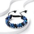 thumbnail image 5 of Triple Protection Bracelet 8MM Blue Tiger Eye Evil Eye Black Onyx Stone Bracelet Healing Crystal Natural Stone Beads Bracelet for Men Women Bring Prosperity Luck, 5 of 7