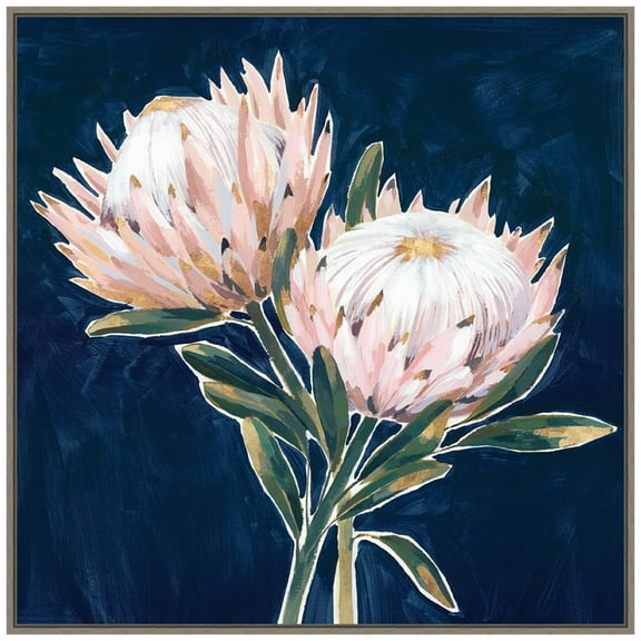 Amanti Art King Protea Flowers Framed Canvas Wall Art Print