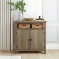 thumbnail image 1 of VIFAH V824 Xavier Rough Sawn Wash Wood Console Cabinet, 1 of 4