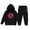Black, variant on Long Sleeve Solid Warm Hoodie and Sweatpants Set for Child Toddler Boys Girls, Casual Hooded Pullover Sweat Suit Jogger Outfit