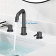 thumbnail image 3 of Kojooin Two Handles Widespread 8 inch Bathroom Faucet,Split Lavatory Sink Faucet,Pop Up Drain,cUPC Supply Line,360°Swivel Spout, 3 of 5