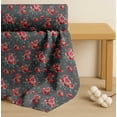 thumbnail image 4 of Soimoi Gray Cotton Poplin Fabric Leaves & Ranunculus Floral Fabric Prints By Yard 56 Inch Wide, 4 of 7