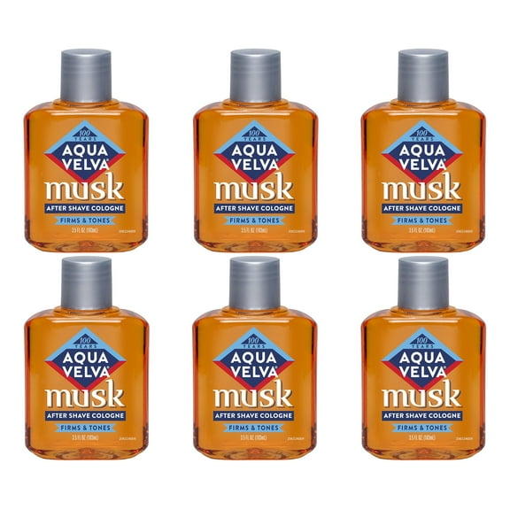 Aqua Velva After Shave Cologne, Musk - 3.5 Oz, 6 Pack