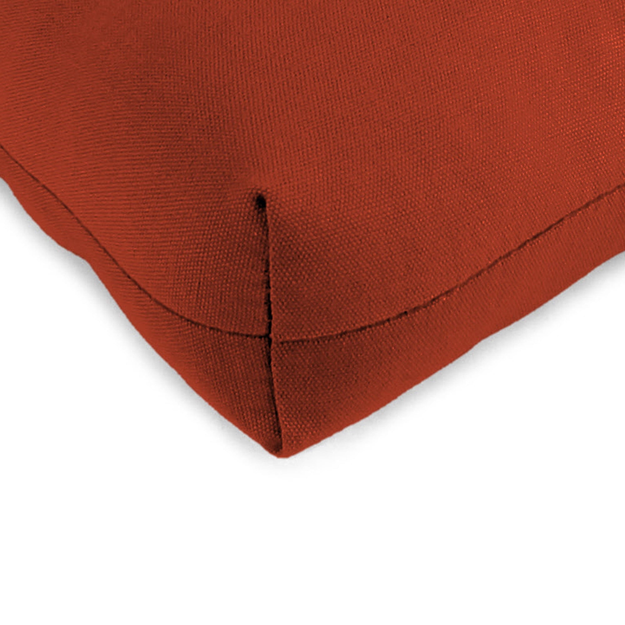 Jordan Manufacturing Sunbrella 18" x 18" Canvas Terracotta Red Solid Square Tufted Contoured Outdoor Wicker Seat Cushion (2 Pack)