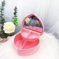 thumbnail image 4 of 2X Cajas de Joyería en Forma de Corazón, Almacenamiento de Joyas de Plástico Rosa, Cajas de Joyería en Forma de Corazón Cajas de Papelería Cajón Caja de Maquillaje, 4 of 4